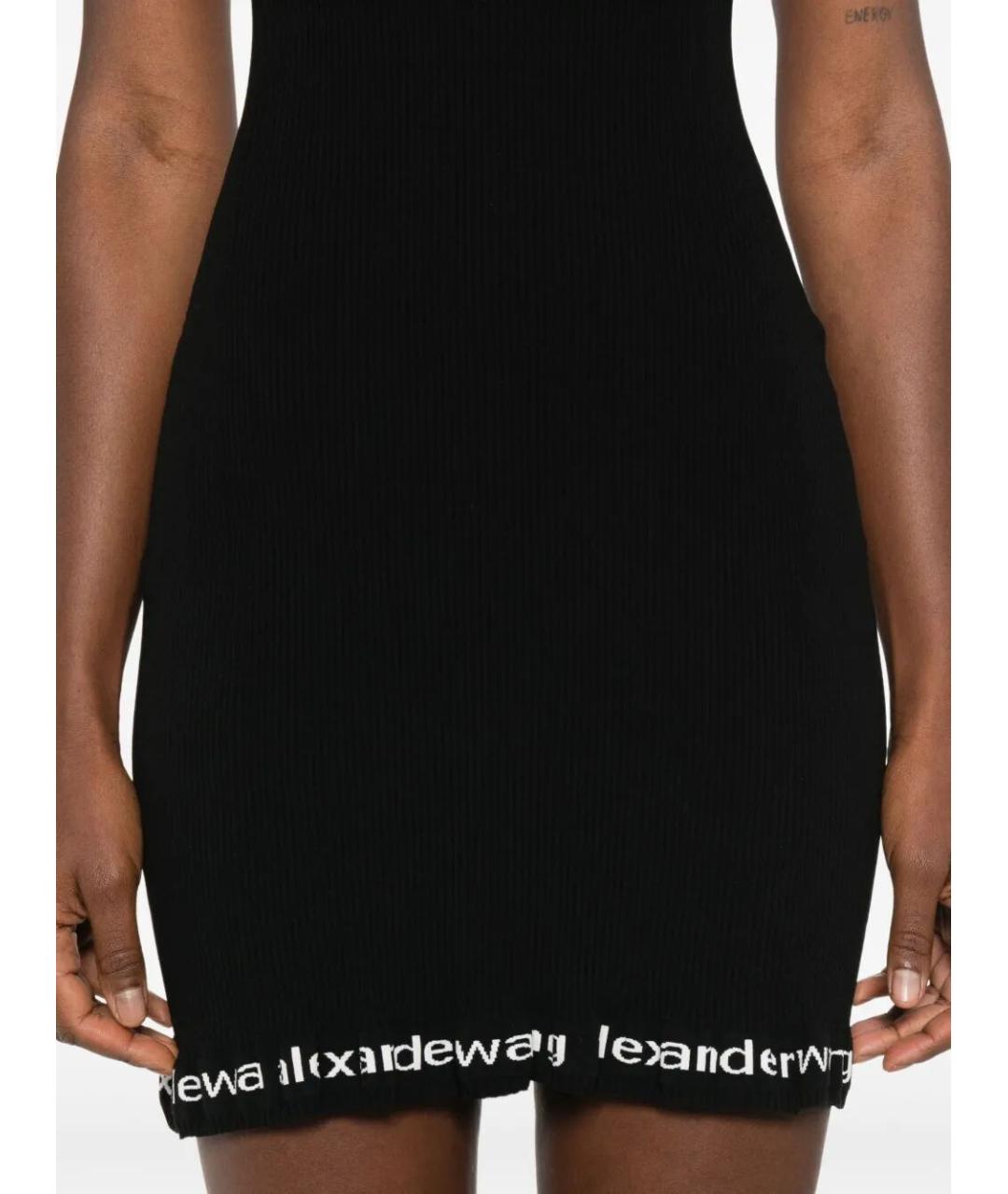 ALEXANDER WANG Черное полиамидовое повседневное платье, фото 4