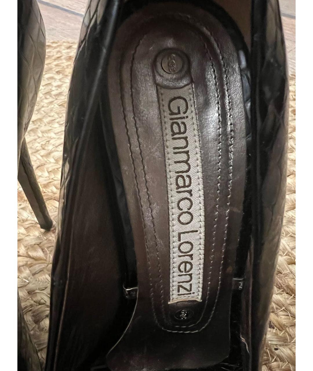 GIAN MARCO LORENZI Черные кожаные туфли, фото 6