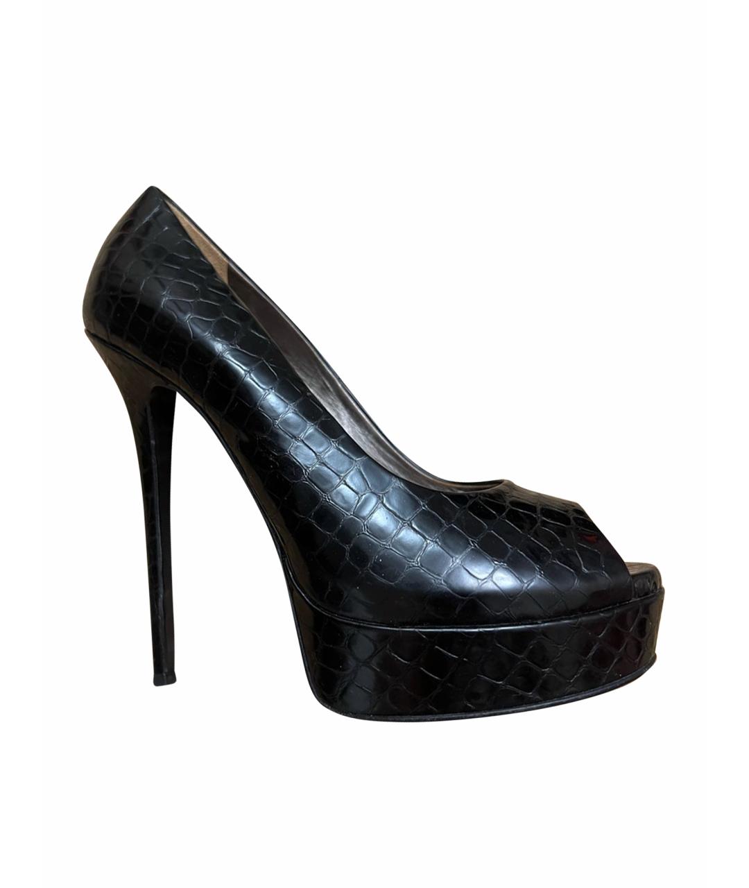 GIAN MARCO LORENZI Черные кожаные туфли, фото 1