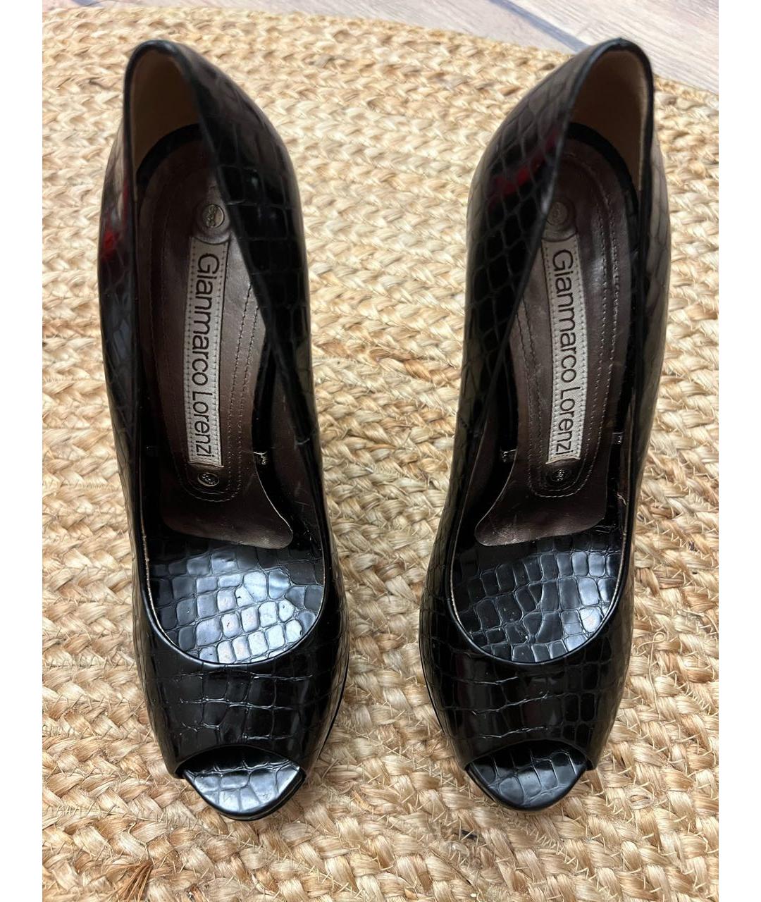 GIAN MARCO LORENZI Черные кожаные туфли, фото 2