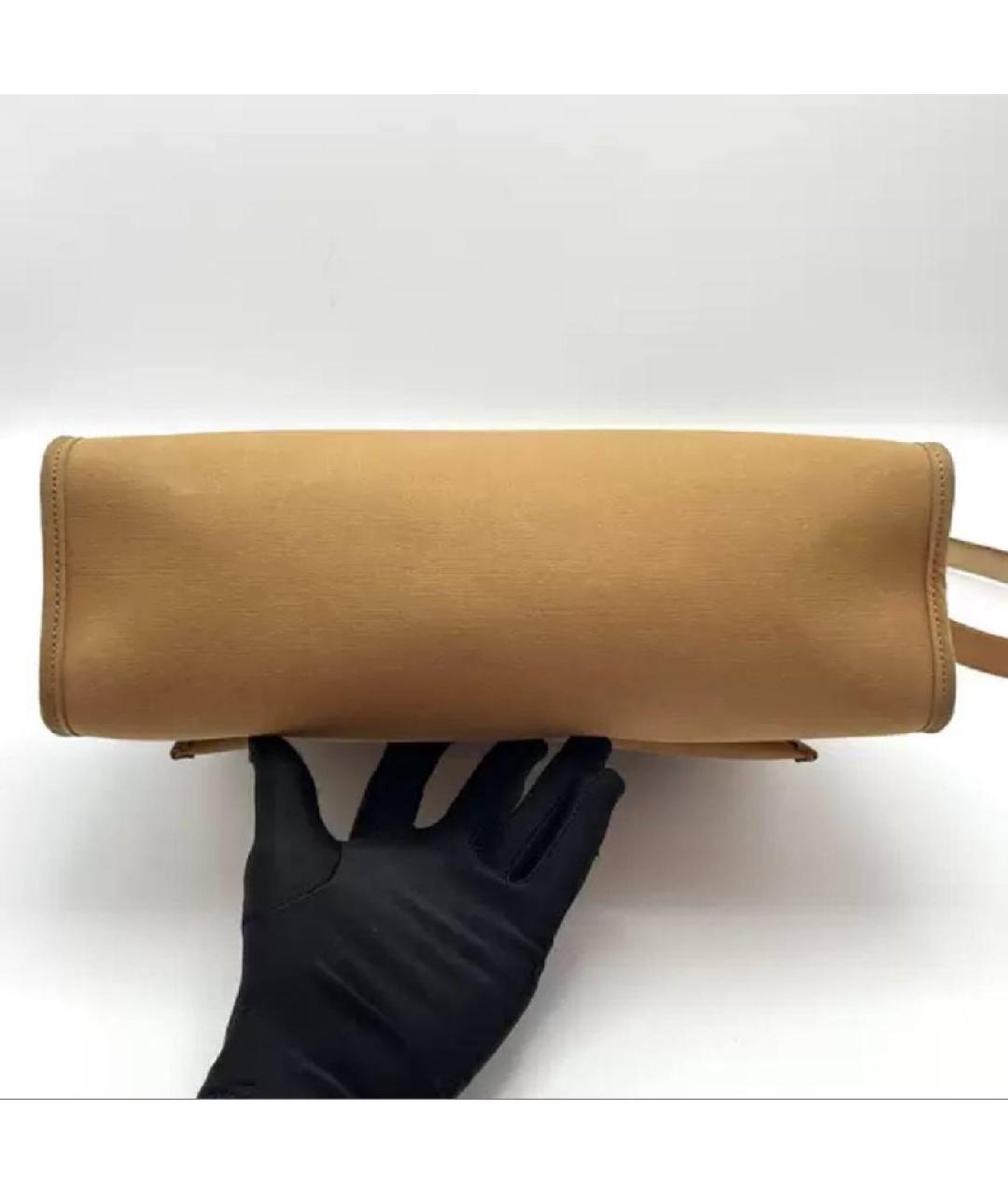 HERMES Оранжевая кожаная сумка с короткими ручками, фото 6