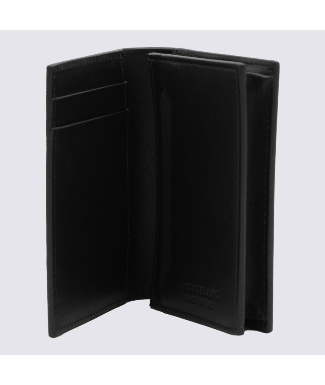 MONTBLANC Черный кожаный кошелек, фото 2