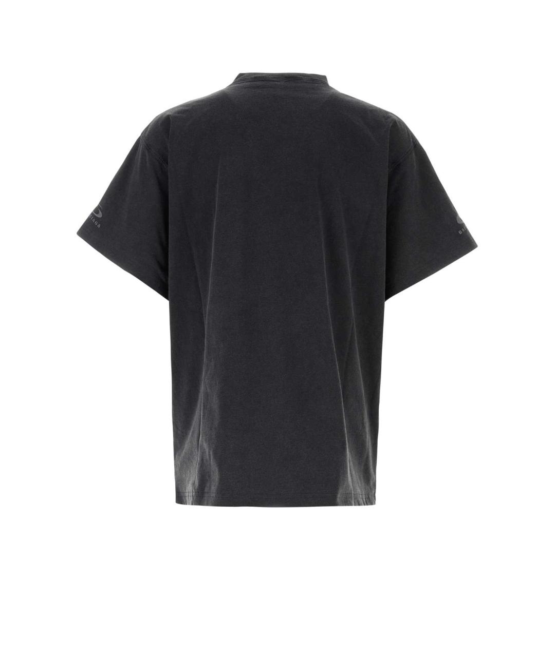 BALENCIAGA Черная хлопковая футболка, фото 2