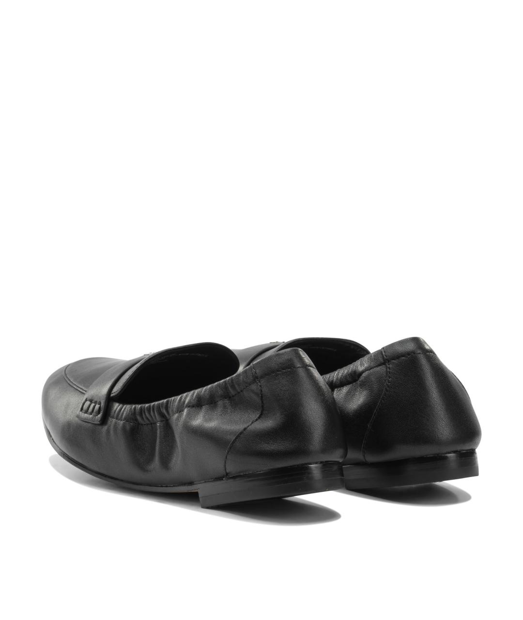 TORY BURCH Черные кожаные лоферы, фото 4