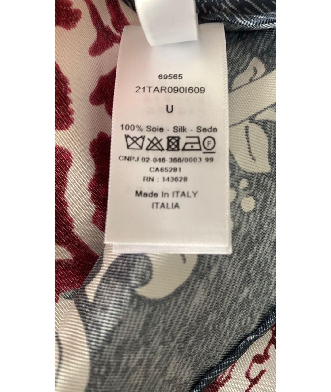 CHRISTIAN DIOR Мульти шелковый платок, фото 3