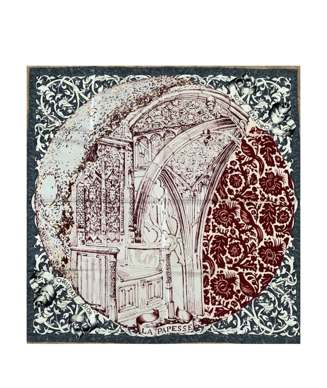 CHRISTIAN DIOR Мульти шелковый платок, фото 1