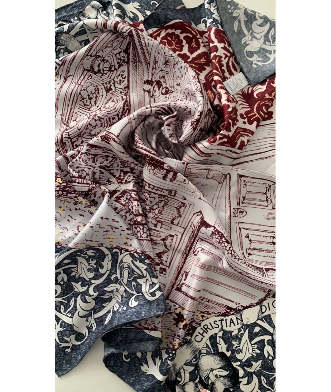 CHRISTIAN DIOR Мульти шелковый платок, фото 2