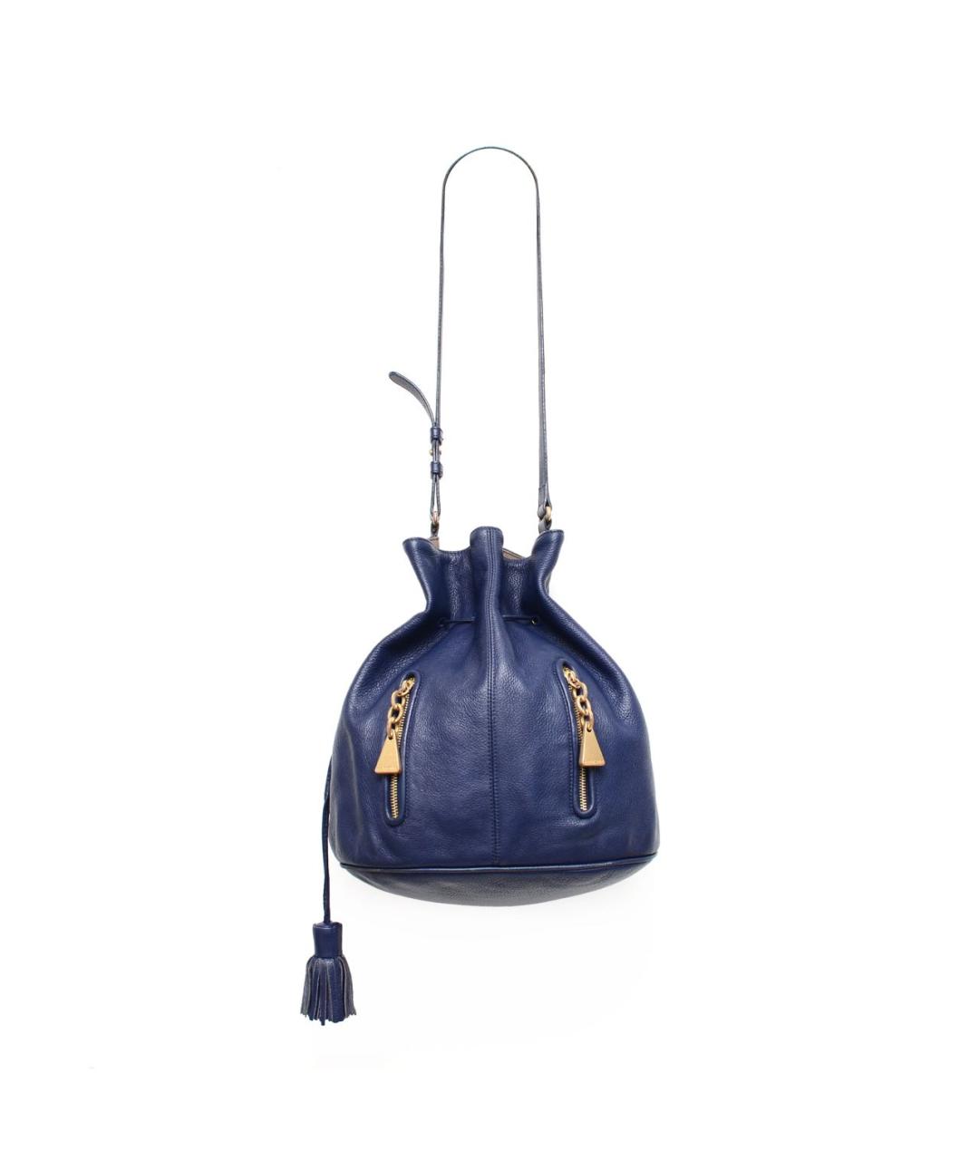 SEE BY CHLOE Темно-синяя кожаная сумка через плечо, фото 1