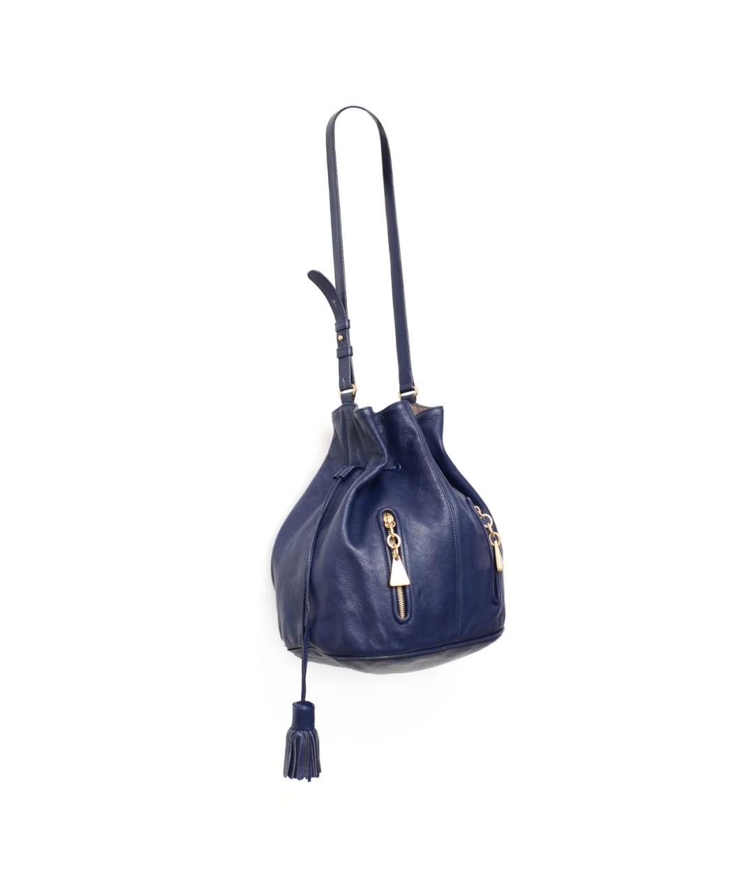 SEE BY CHLOE Темно-синяя кожаная сумка через плечо, фото 2