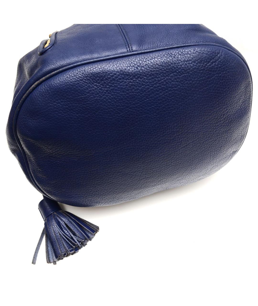 SEE BY CHLOE Темно-синяя кожаная сумка через плечо, фото 5