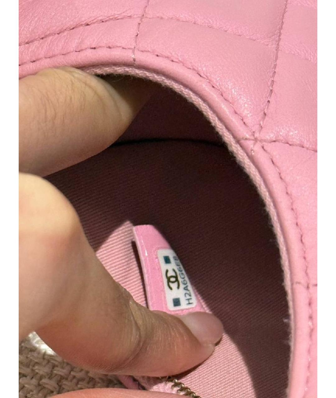 CHANEL Розовая кожаная сумка через плечо, фото 9
