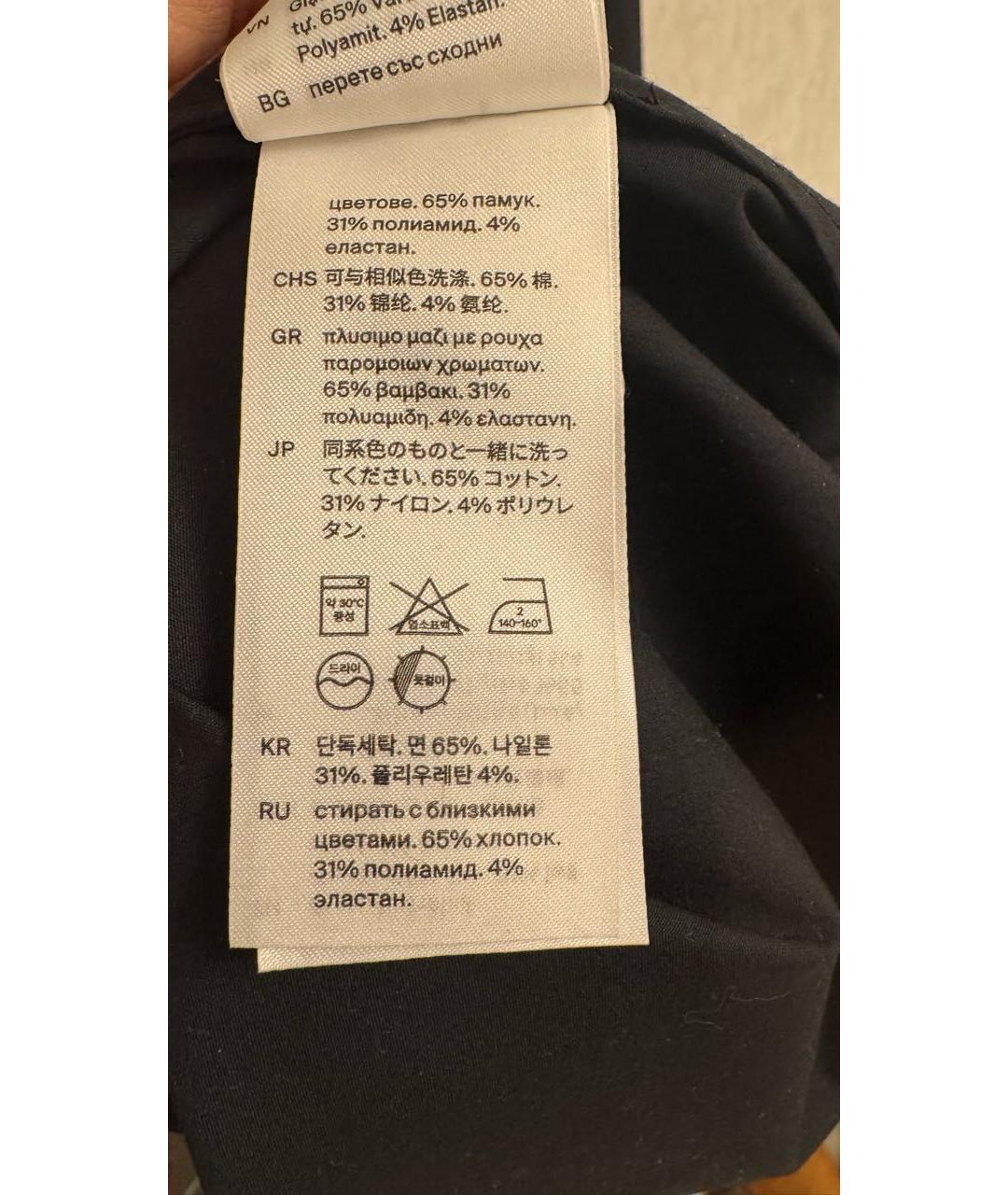 COS Черное хлопко-эластановое повседневное платье, фото 5