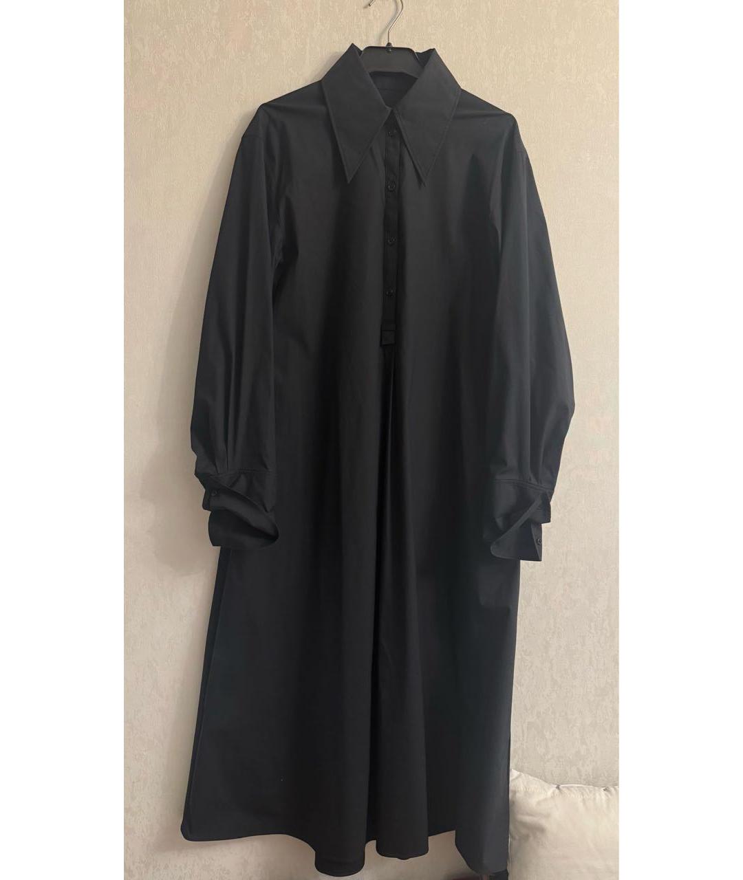 COS Черное хлопко-эластановое повседневное платье, фото 7