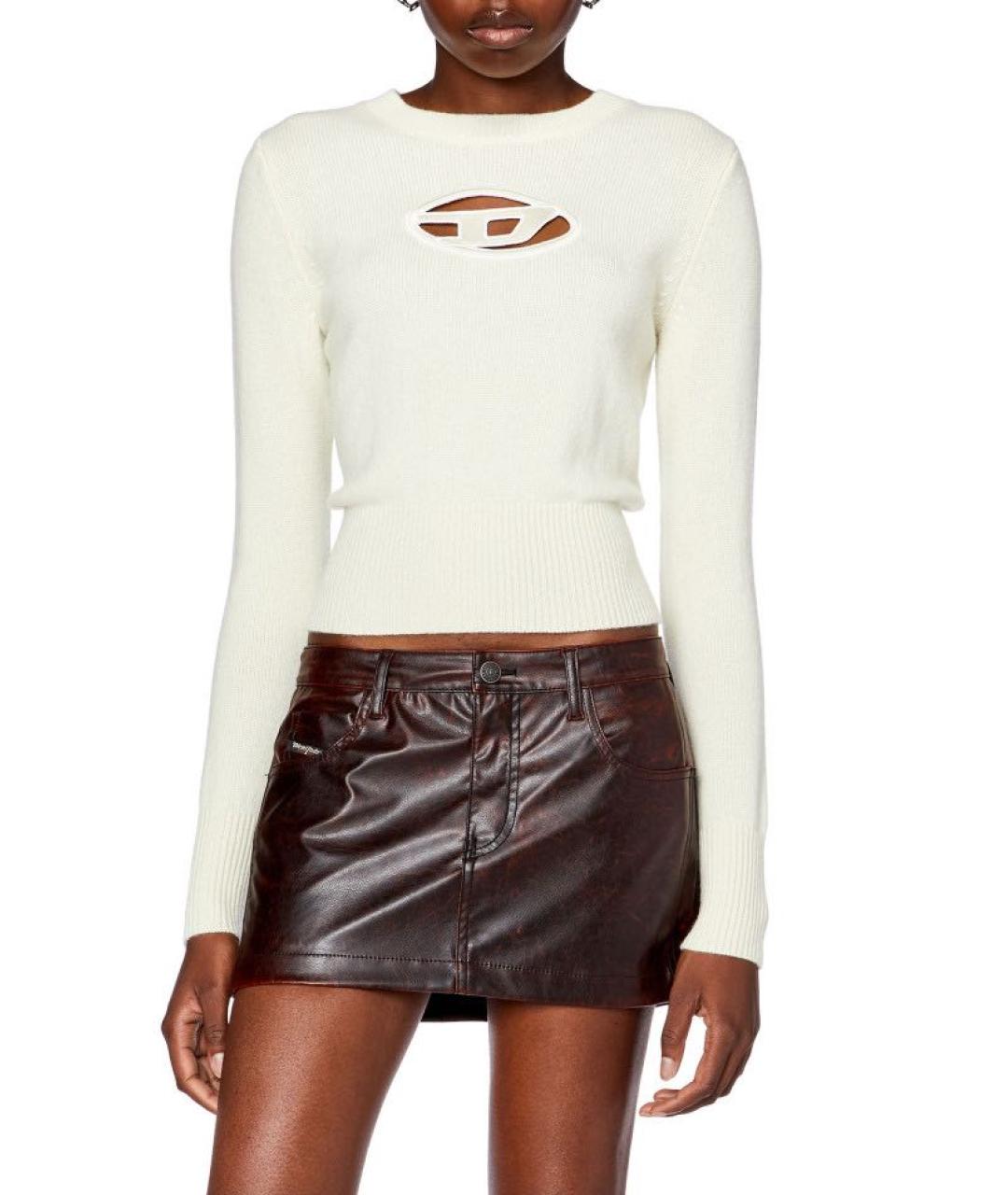 DIESEL Бежевый шерстяной джемпер / свитер, фото 5