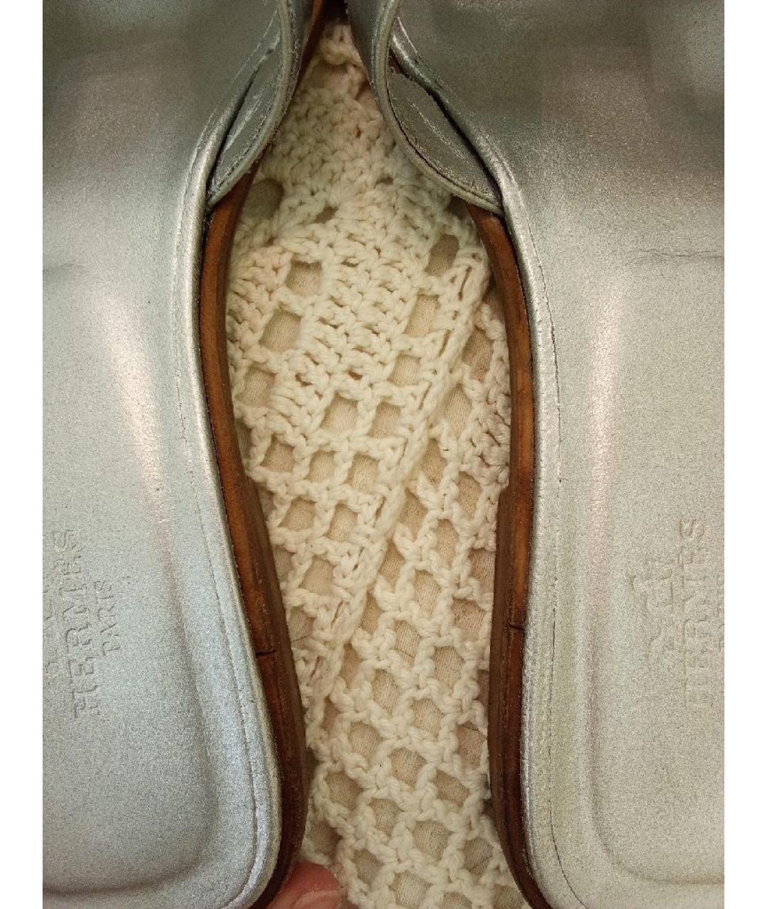 HERMES Кожаные шлепанцы, фото 5