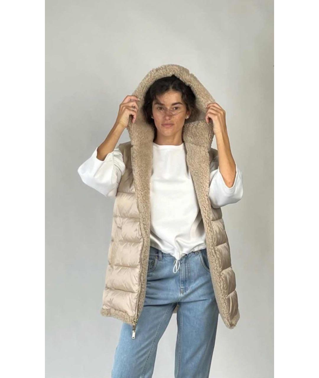 'S MAX MARA Бежевый полиамидовый жилет, фото 3