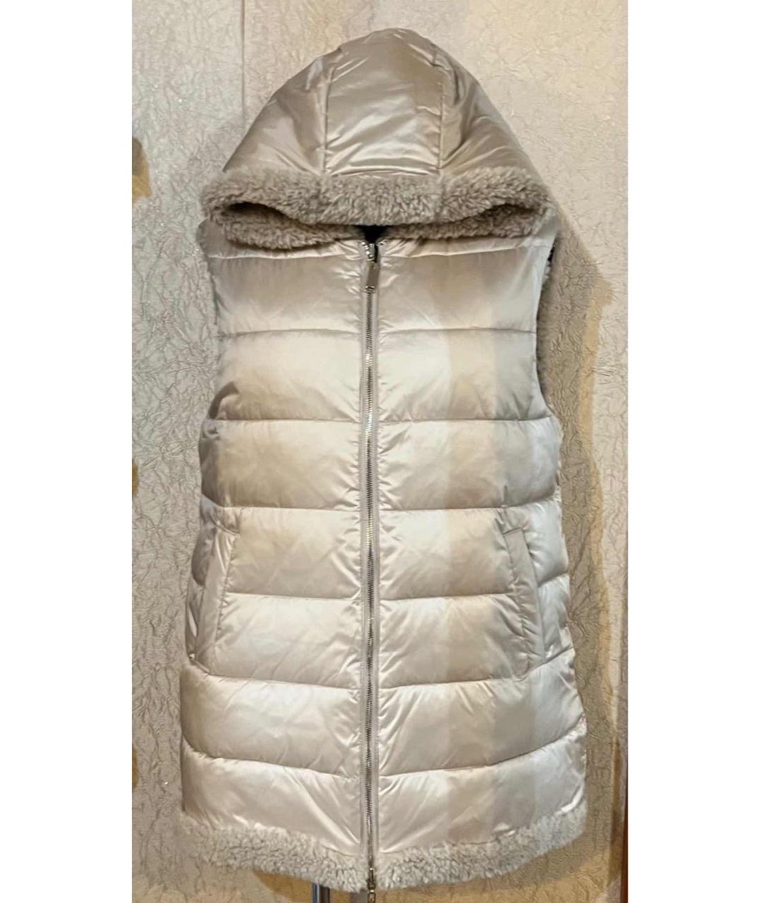 'S MAX MARA Бежевый полиамидовый жилет, фото 7