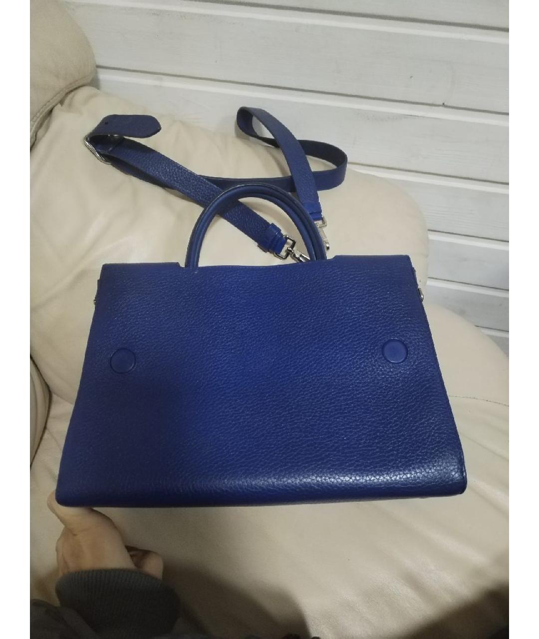 CHRISTIAN DIOR Синяя кожаная сумка через плечо, фото 2