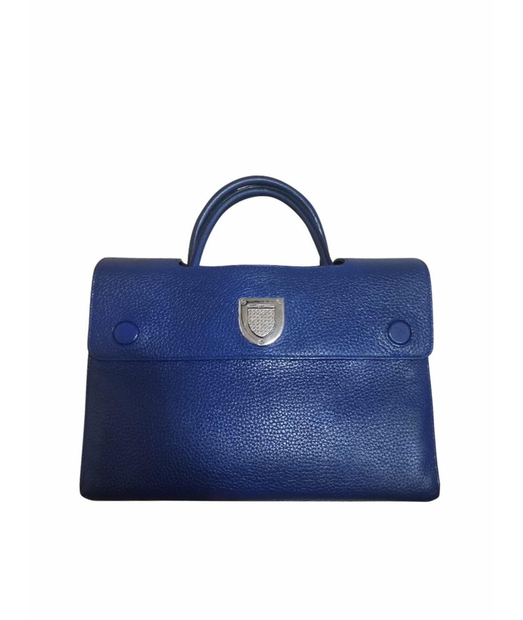 CHRISTIAN DIOR Синяя кожаная сумка через плечо, фото 1