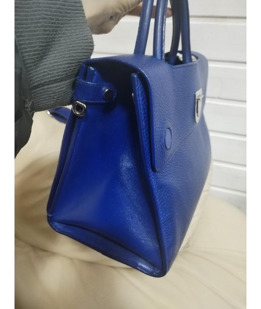 CHRISTIAN DIOR Синяя кожаная сумка через плечо, фото 4