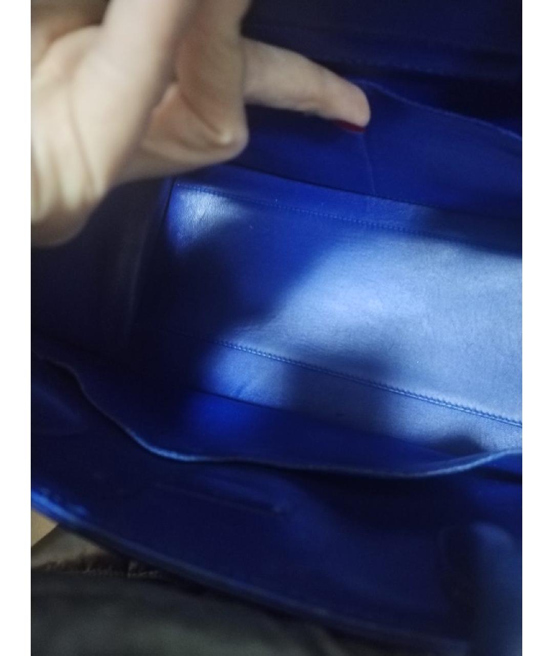 CHRISTIAN DIOR Синяя кожаная сумка через плечо, фото 7