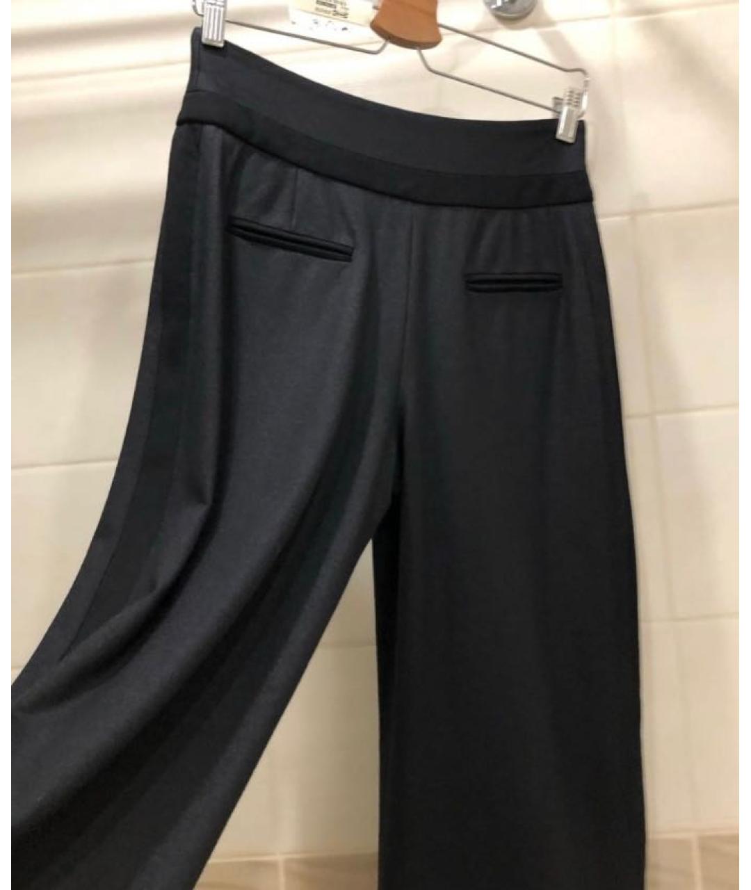 DIANE VON FURSTENBERG Черные вискозные брюки широкие, фото 2