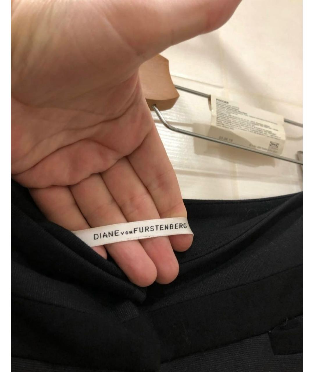 DIANE VON FURSTENBERG Черные вискозные брюки широкие, фото 5