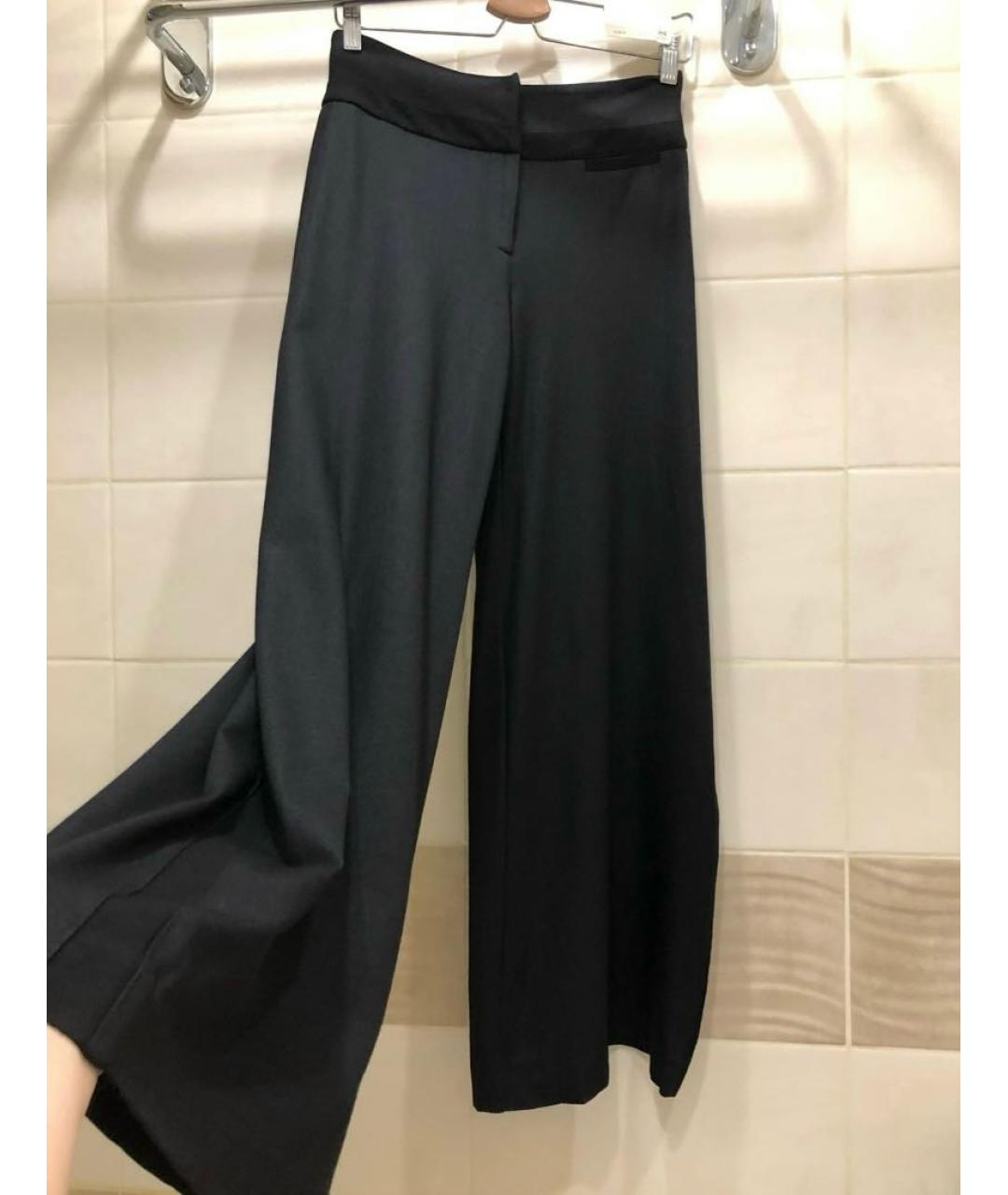 DIANE VON FURSTENBERG Черные вискозные брюки широкие, фото 9