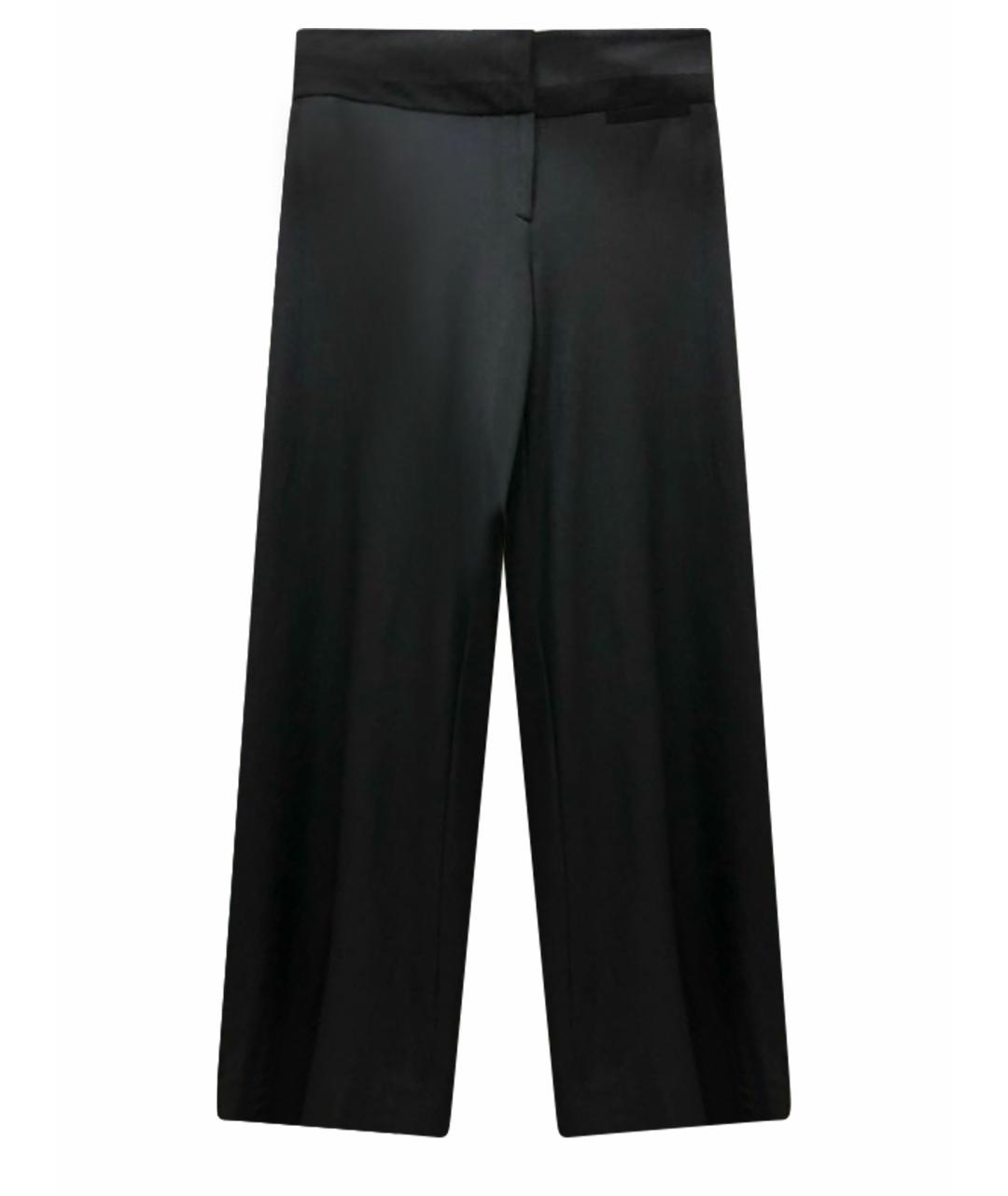 DIANE VON FURSTENBERG Черные вискозные брюки широкие, фото 1