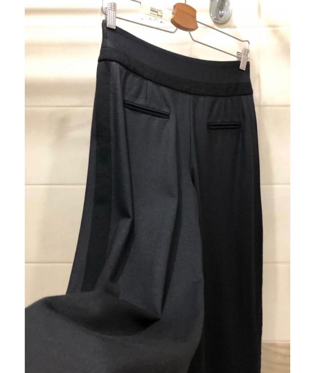 DIANE VON FURSTENBERG Черные вискозные брюки широкие, фото 8