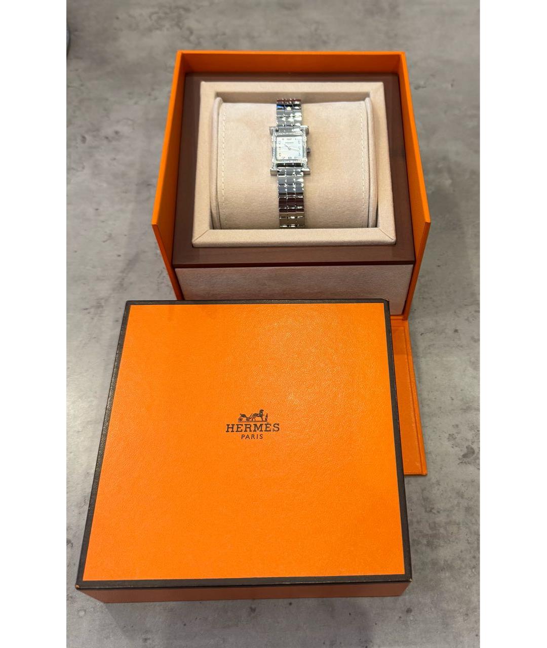 HERMES Серебряные металлические часы, фото 3