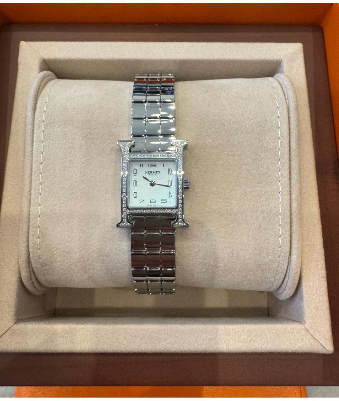 HERMES Серебряные металлические часы, фото 2