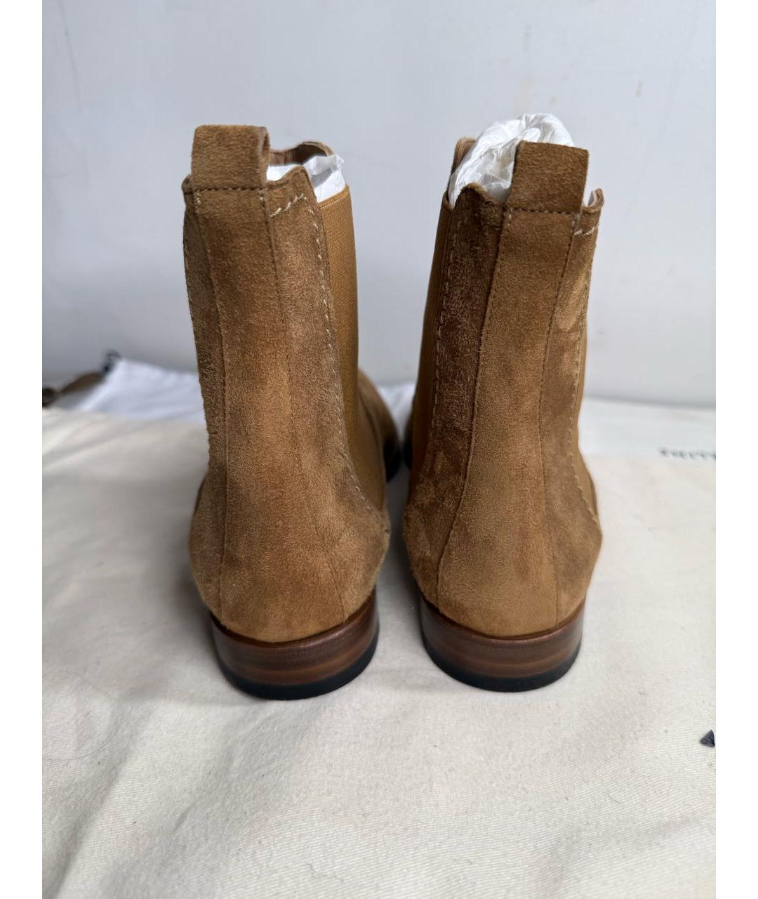 HERMES Коричневые замшевые ботинки, фото 3