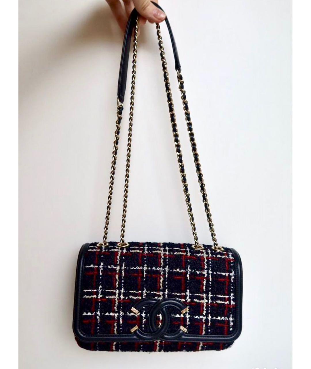 CHANEL Темно-синяя сумка через плечо, фото 4