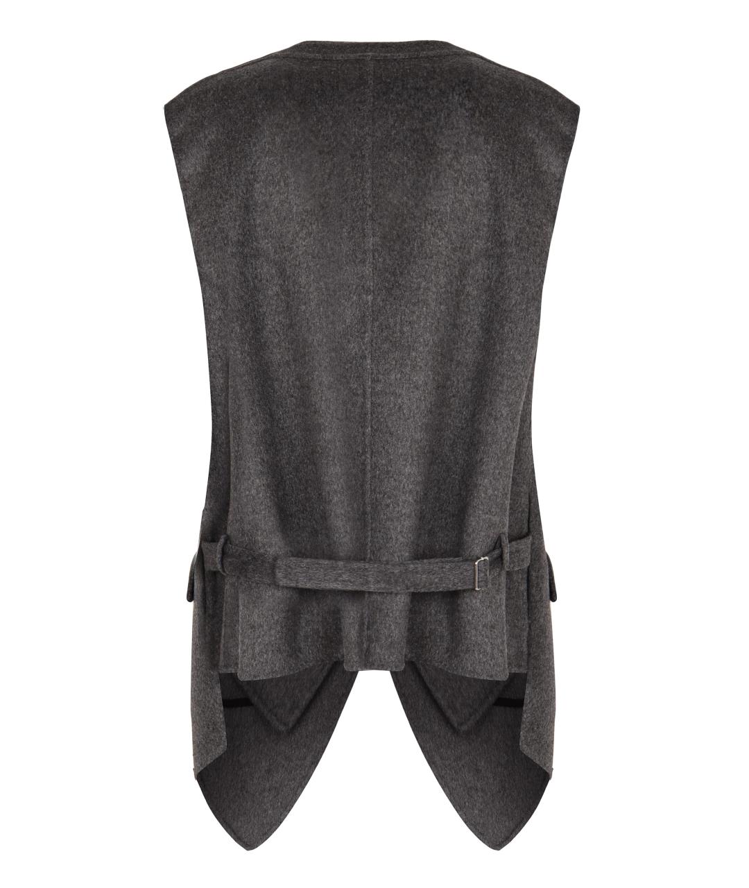 BOTTEGA VENETA Антрацитовый шерстяной жилет, фото 2