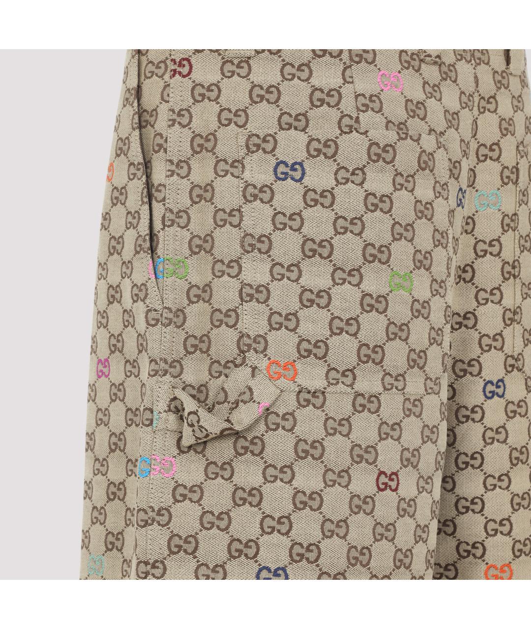 GUCCI Бежевые хлопковые шорты, фото 5