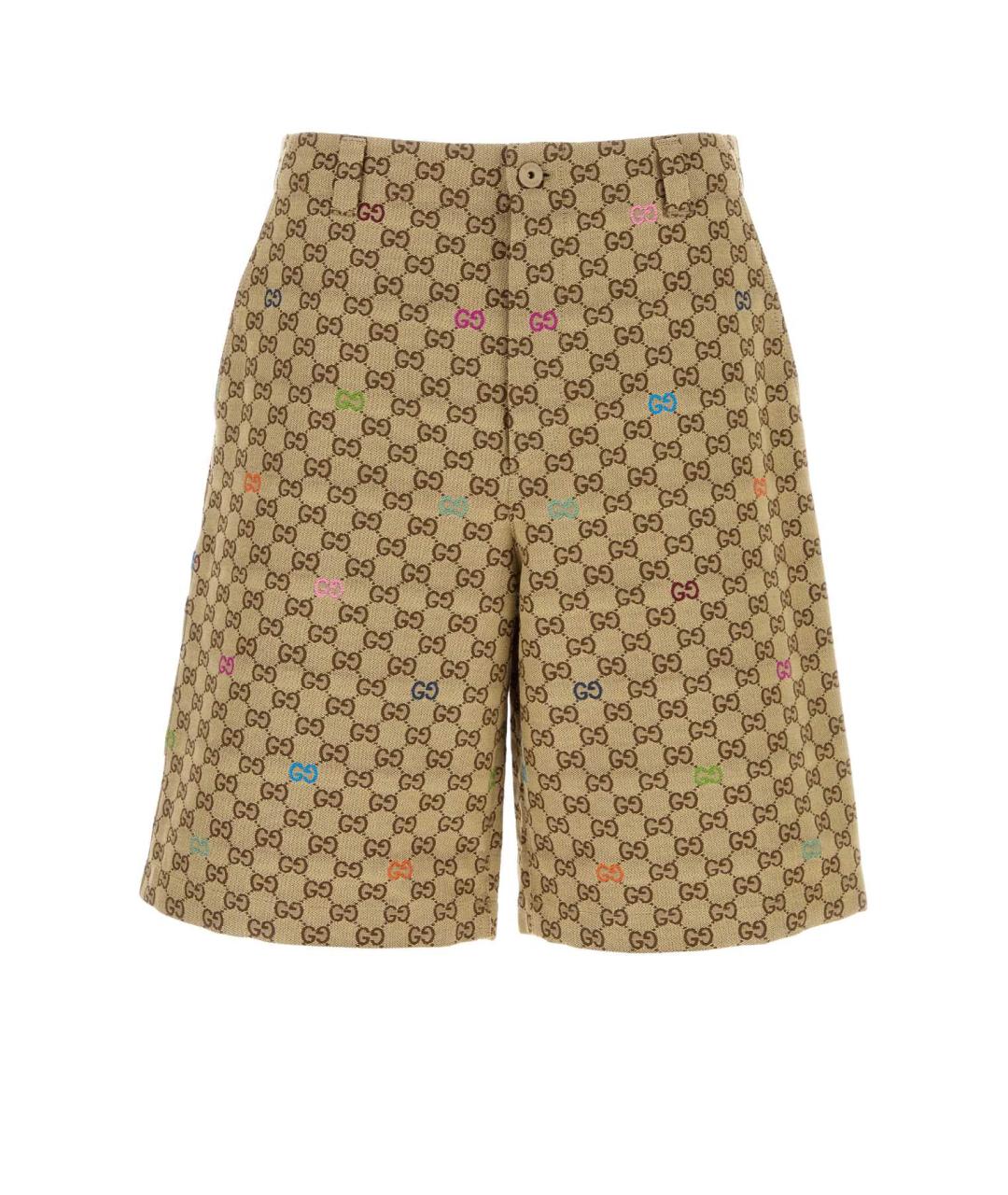 GUCCI Бежевые хлопковые шорты, фото 1