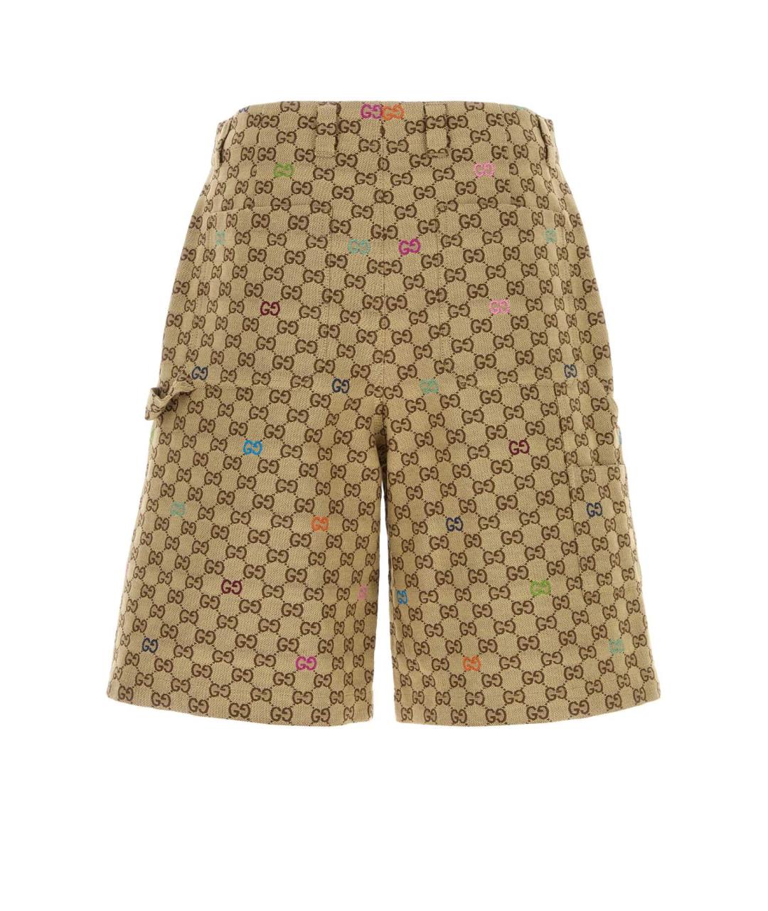 GUCCI Бежевые хлопковые шорты, фото 2