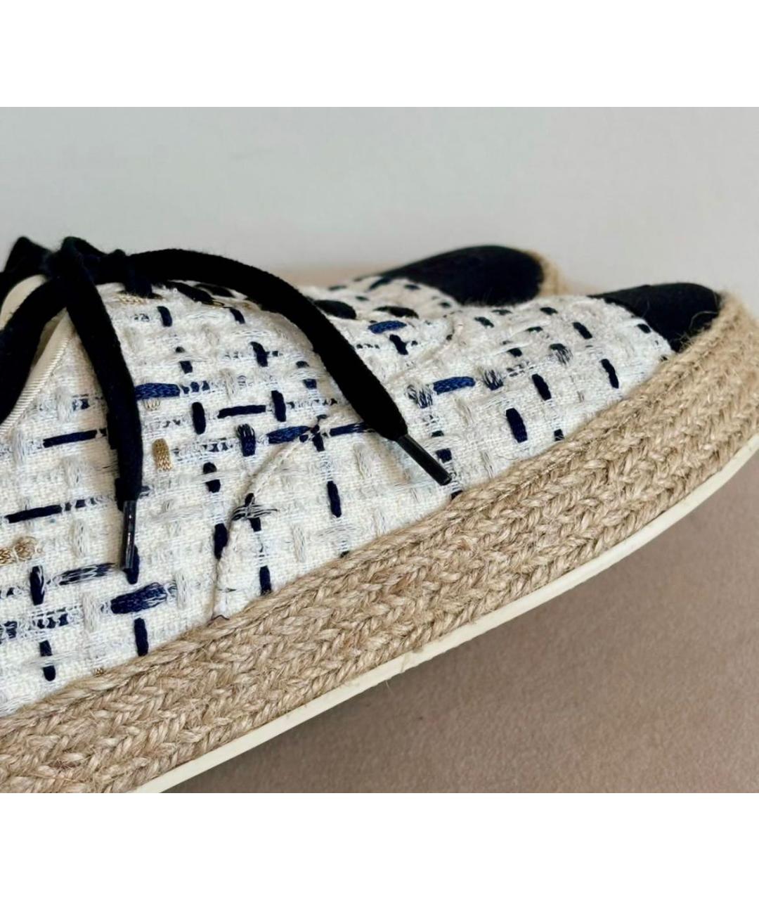 CHANEL Белые текстильные кеды, фото 7