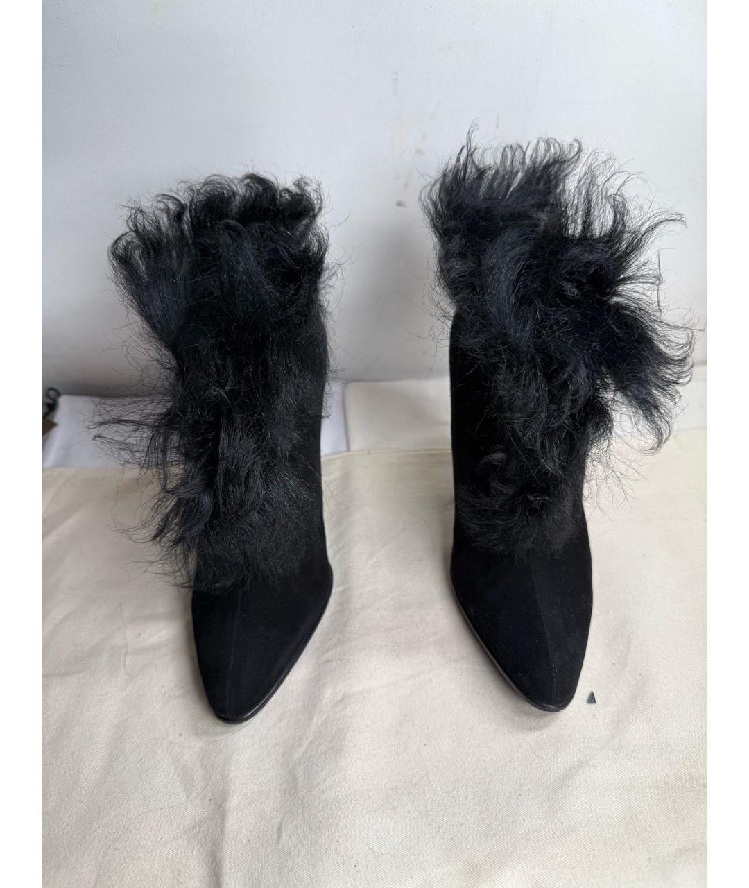 HERMES Темно-синие замшевые ботильоны, фото 2