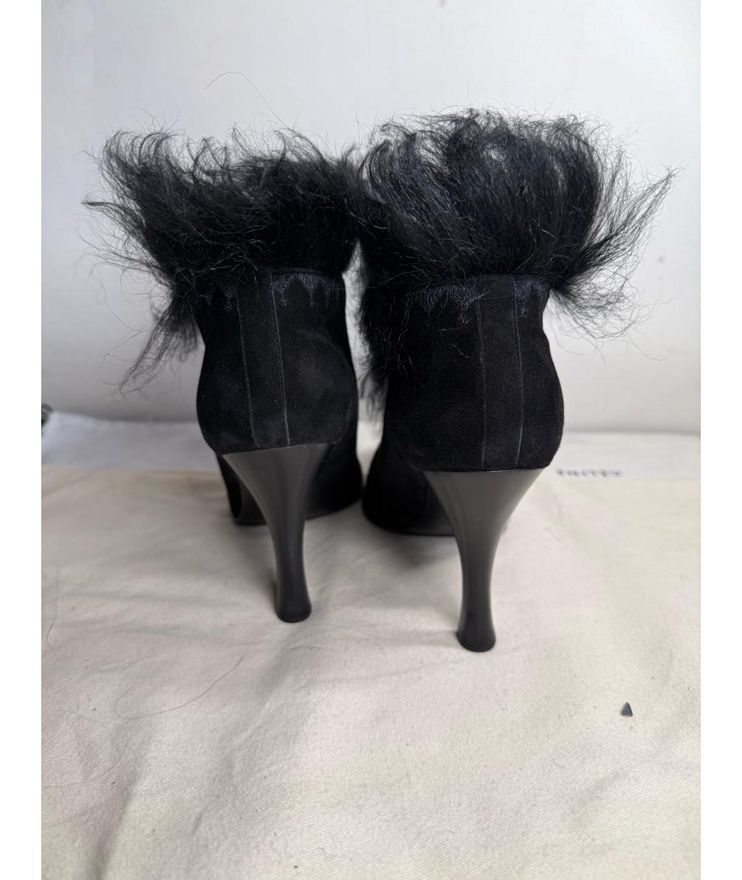 HERMES Темно-синие замшевые ботильоны, фото 4