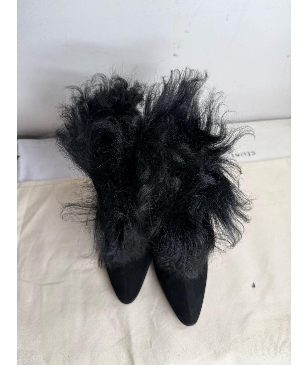 HERMES Темно-синие замшевые ботильоны, фото 3