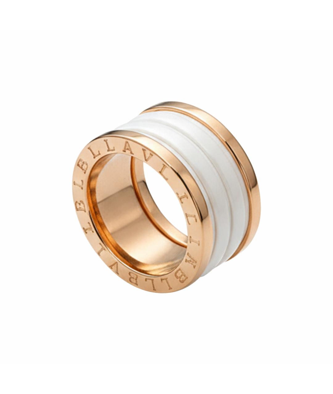 BVLGARI Белое кольцо из розового золота, фото 1