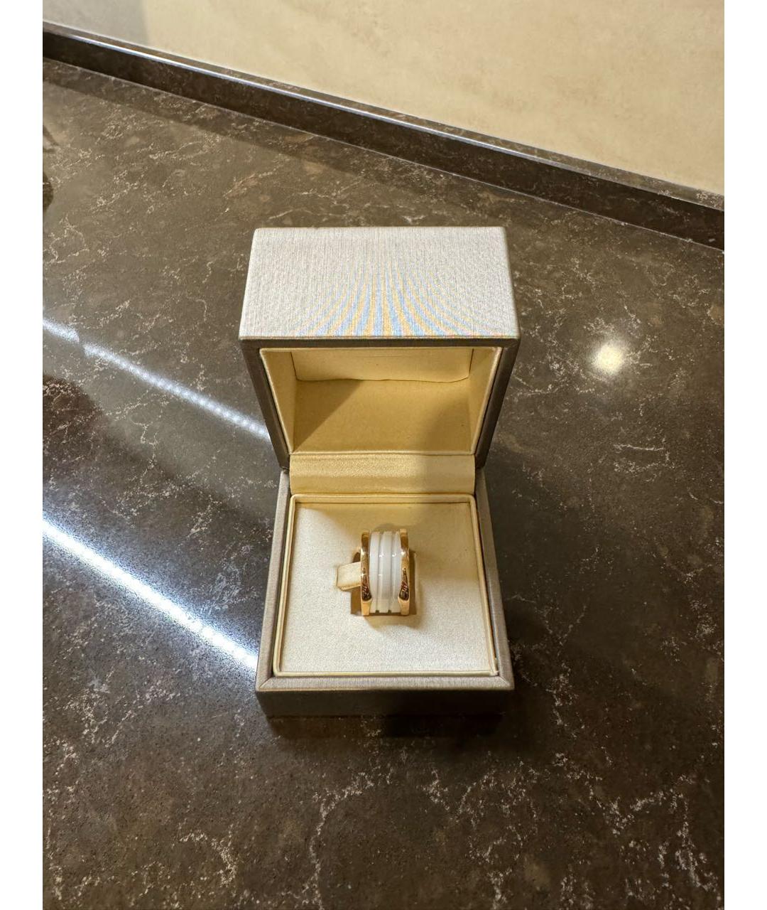 BVLGARI Белое кольцо из розового золота, фото 2