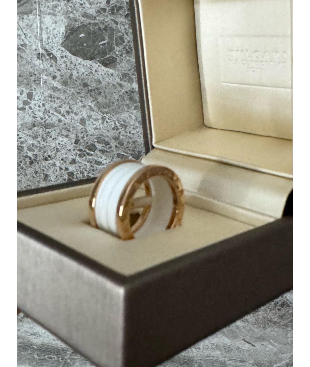 BVLGARI Белое кольцо из розового золота, фото 4