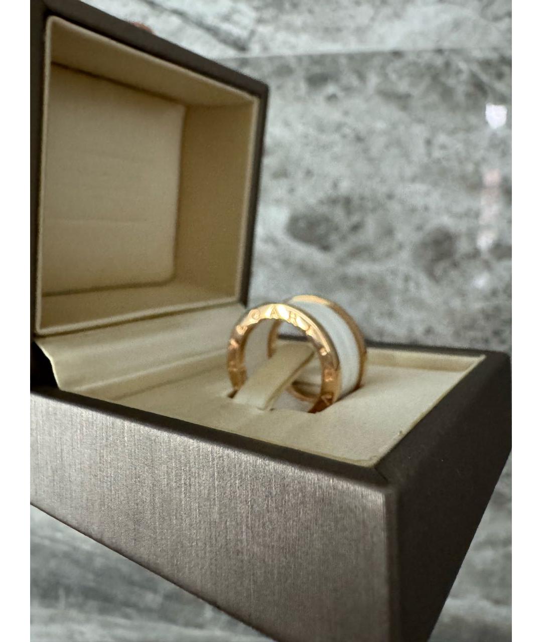 BVLGARI Белое кольцо из розового золота, фото 3