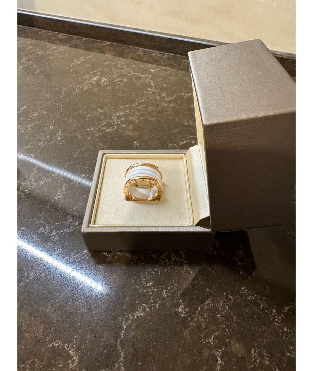 BVLGARI Белое кольцо из розового золота, фото 5