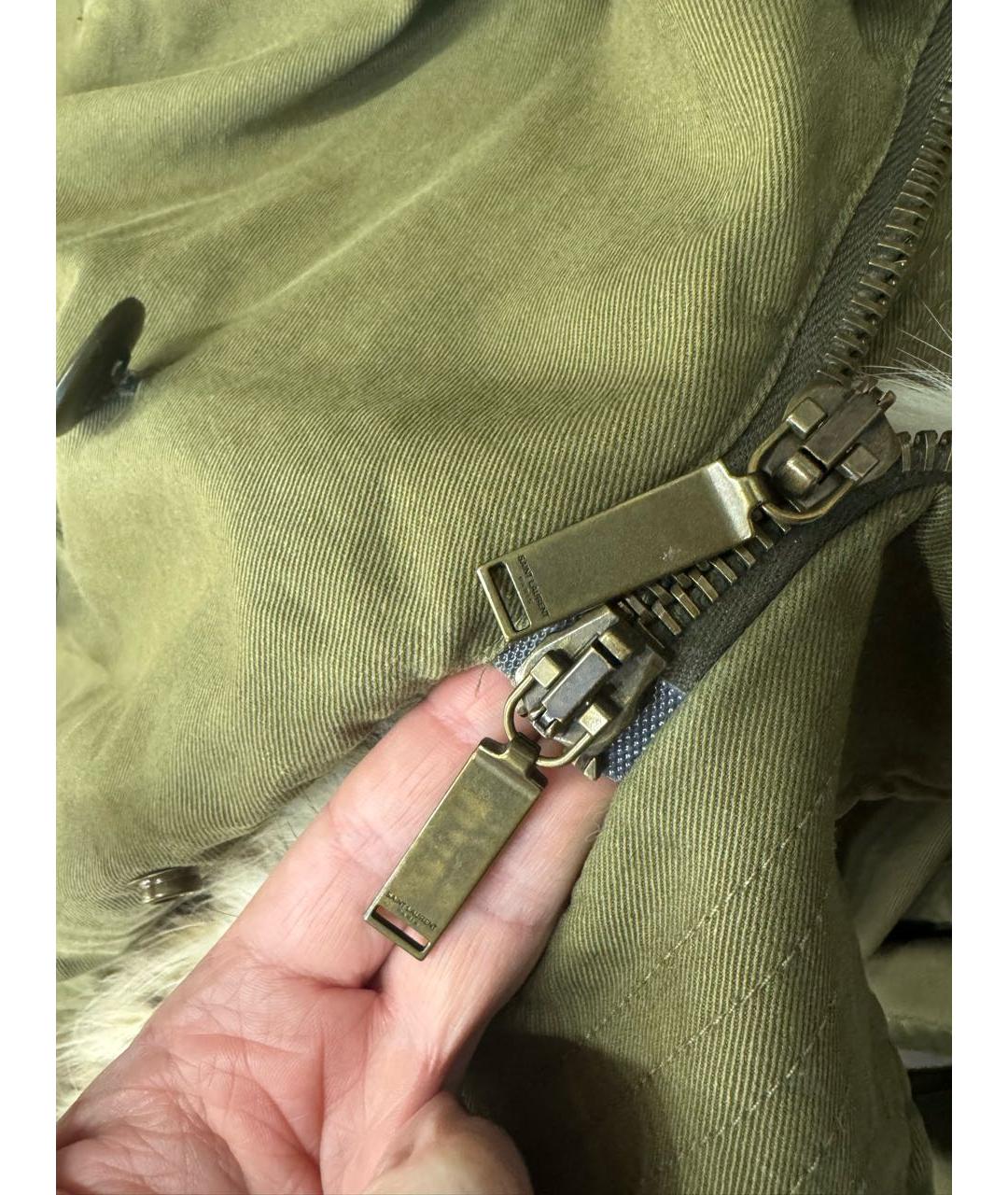 SAINT LAURENT Хаки парка, фото 8