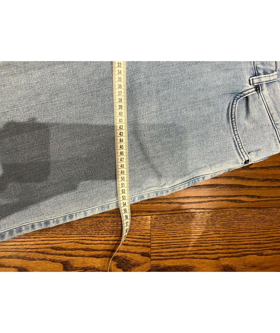 ERMENEGILDO ZEGNA XXX Голубые хлопковые прямые джинсы, фото 8