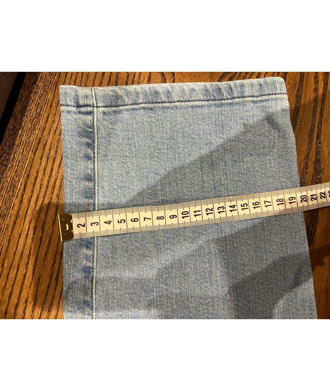 ERMENEGILDO ZEGNA XXX Голубые хлопковые прямые джинсы, фото 6